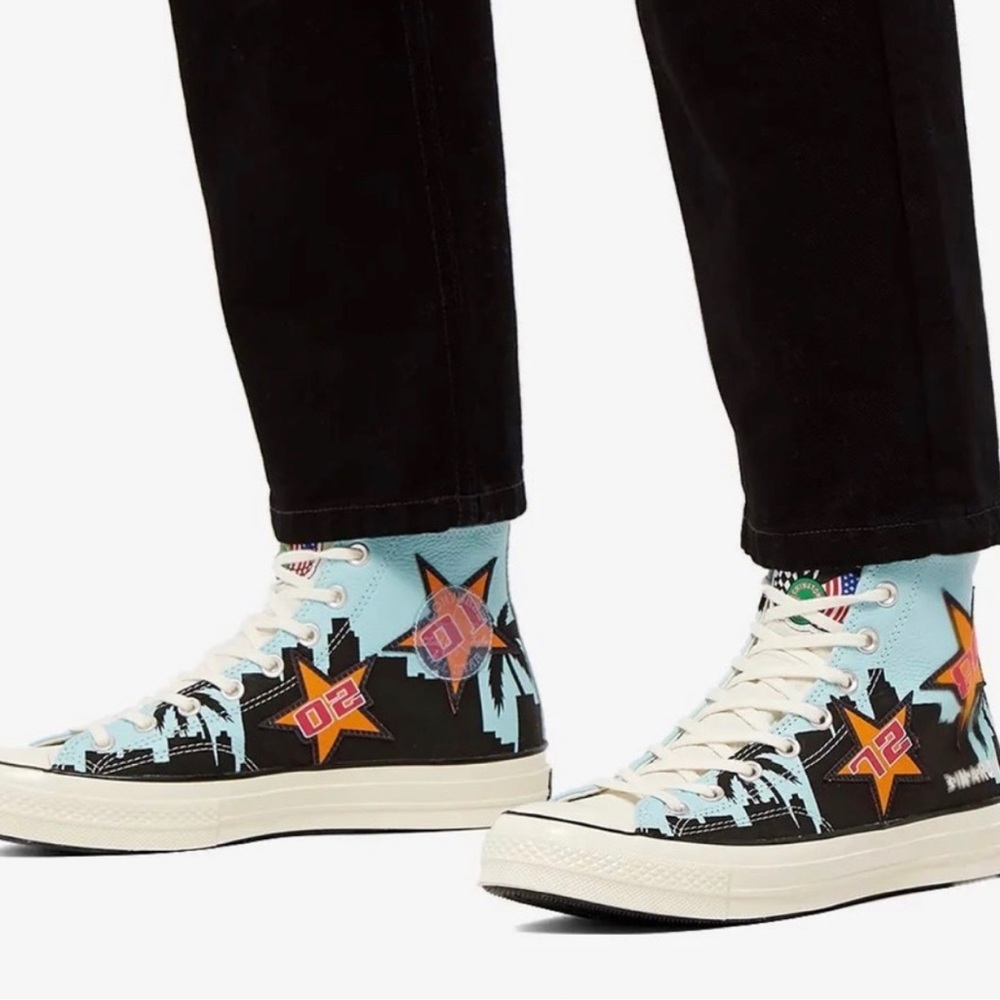 NIB CONVERSE X CHINATOWN MARKET COLAB LAKERS CHUCKS